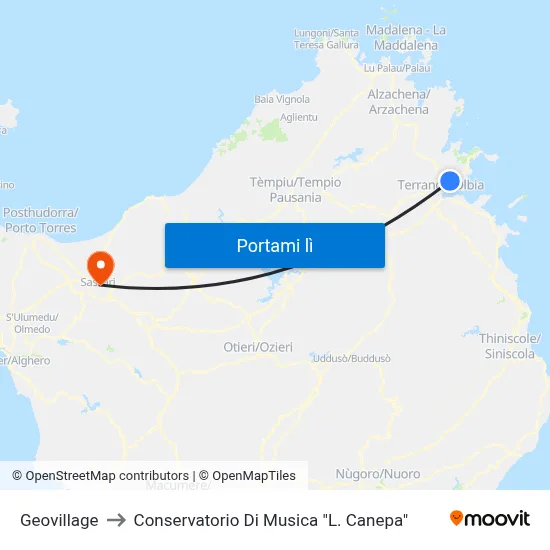 Geovillage to Conservatorio Di Musica "L. Canepa" map