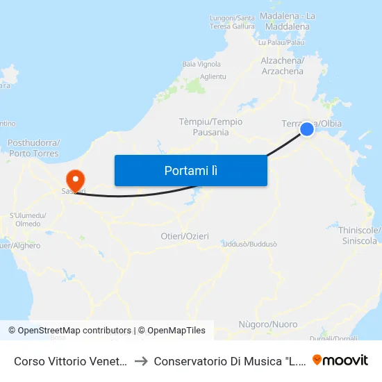 Corso Vittorio Veneto Fr.Eni to Conservatorio Di Musica "L. Canepa" map