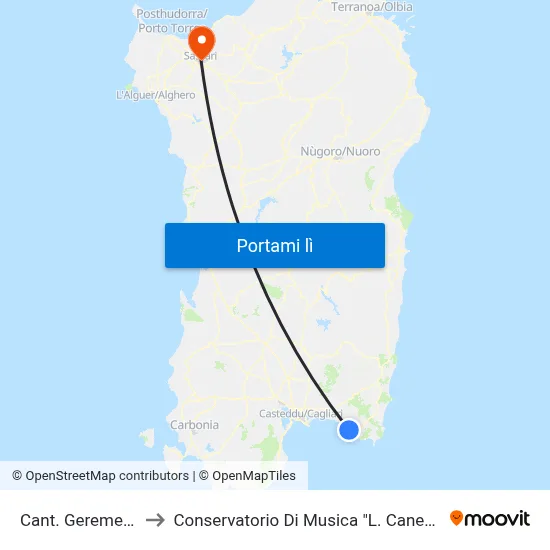 Cant. Geremeas to Conservatorio Di Musica "L. Canepa" map