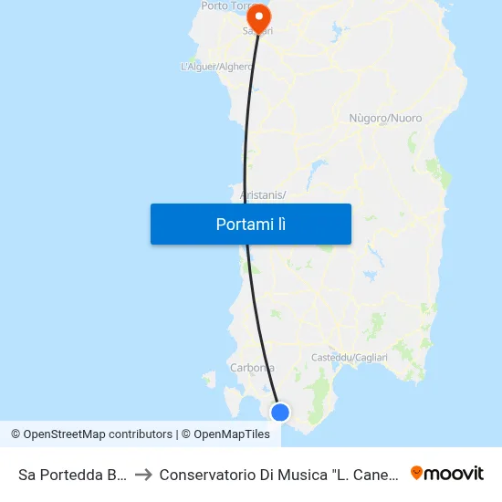 Sa Portedda Bar to Conservatorio Di Musica "L. Canepa" map