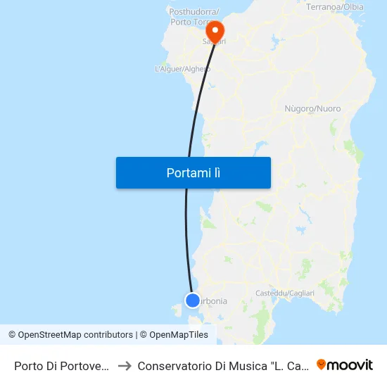 Porto Di Portovesme to Conservatorio Di Musica "L. Canepa" map