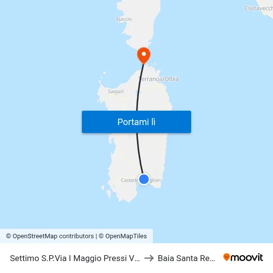 Settimo S.P.Via I Maggio Pressi Via Firenze to Baia Santa Reparata map
