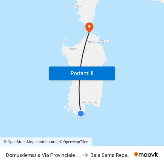 Domusdemaria Via Provinciale Fr.42 to Baia Santa Reparata map