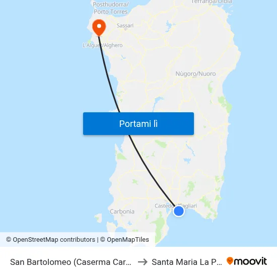 San Bartolomeo (Caserma Carabinieri) to Santa Maria La Palma map