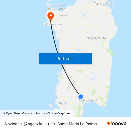 Nazionale (Angolo Italia) to Santa Maria La Palma map