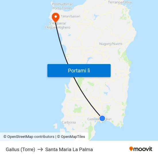 Gallus (Torre) to Santa Maria La Palma map