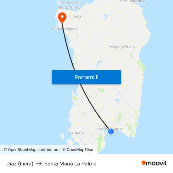 Diaz (Fiera) to Santa Maria La Palma map