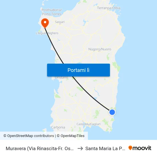 Muravera (Via Rinascita-Fr. Ospedale) to Santa Maria La Palma map