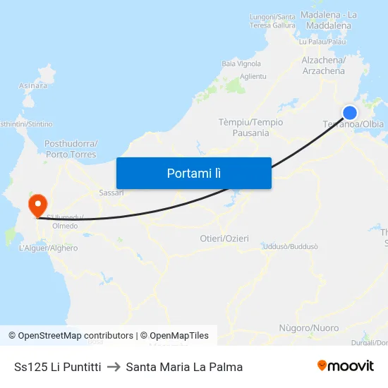 Ss125 Li Puntitti to Santa Maria La Palma map