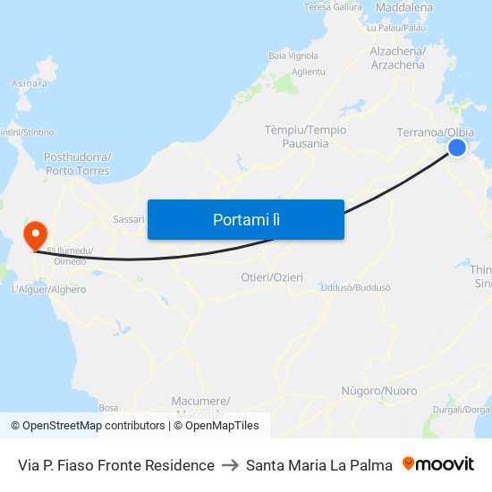 Via P. Fiaso Fronte Residence to Santa Maria La Palma map