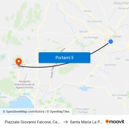 Piazzale Giovanni Falcone, Capolinea to Santa Maria La Palma map