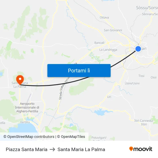 Piazza Santa Maria to Santa Maria La Palma map