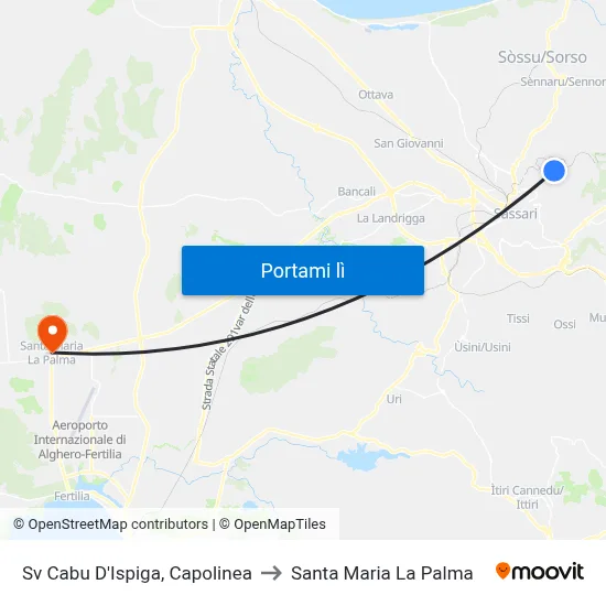 Sv Cabu D'Ispiga, Capolinea to Santa Maria La Palma map