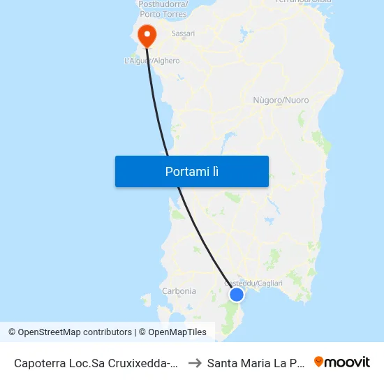 Capoterra Loc.Sa Cruxixedda-Market to Santa Maria La Palma map