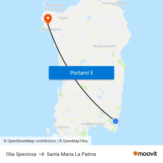 Olia Speciosa to Santa Maria La Palma map
