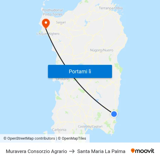 Muravera Consorzio Agrario to Santa Maria La Palma map
