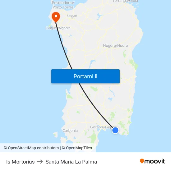 Is Mortorius to Santa Maria La Palma map