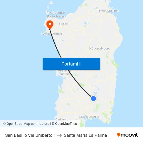 San Basilio Via Umberto I to Santa Maria La Palma map