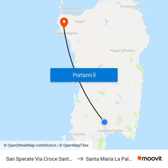 San Sperate Via Croce Santa 7 to Santa Maria La Palma map