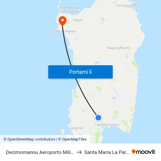 Decimomannu Aeroporto Militare to Santa Maria La Palma map