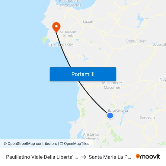 Paulilatino Viale Della Liberta' 5-Fr.5 to Santa Maria La Palma map
