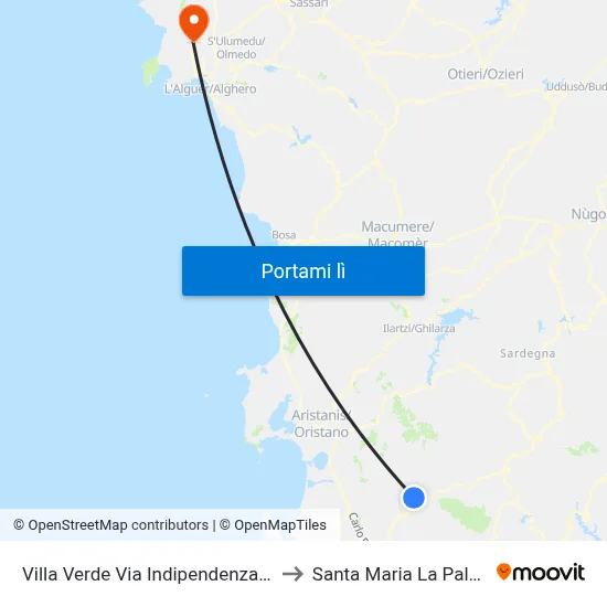 Villa Verde Via Indipendenza 33 to Santa Maria La Palma map