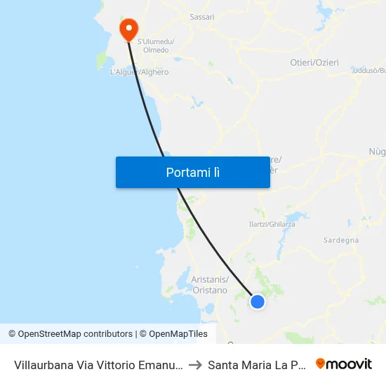 Villaurbana Via Vittorio Emanuele 47 to Santa Maria La Palma map