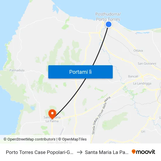 Porto Torres Case Popolari-Granai to Santa Maria La Palma map