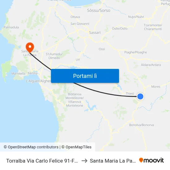 Torralba Via Carlo Felice 91-Fr.101 to Santa Maria La Palma map