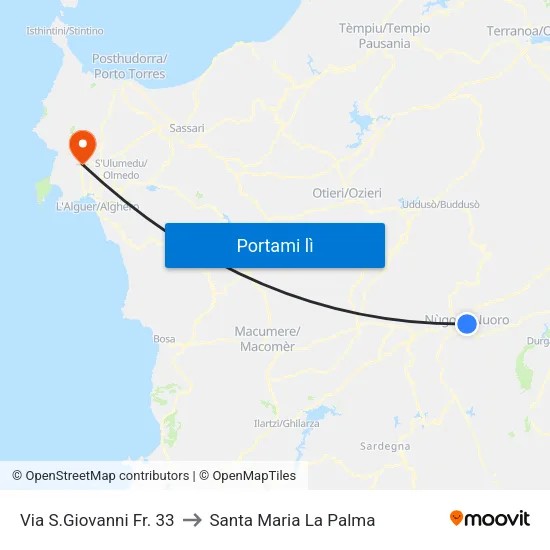 Via S.Giovanni Fr. 33 to Santa Maria La Palma map
