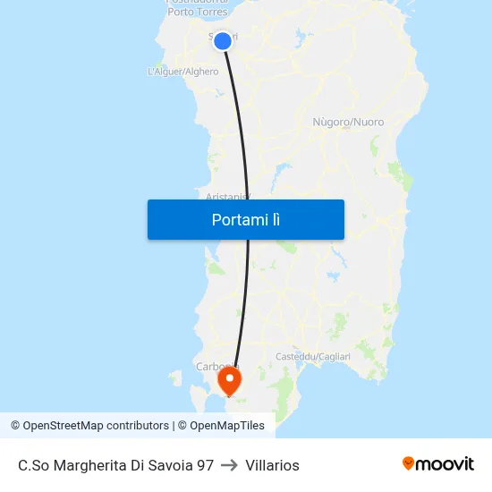 C.So Margherita Di Savoia 97 to Villarios map