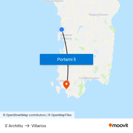 S`Archittu to Villarios map