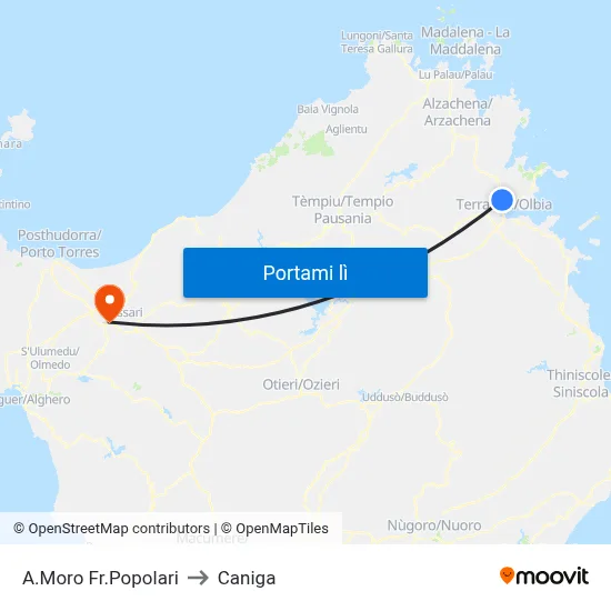 A.Moro Fr.Popolari to Caniga map