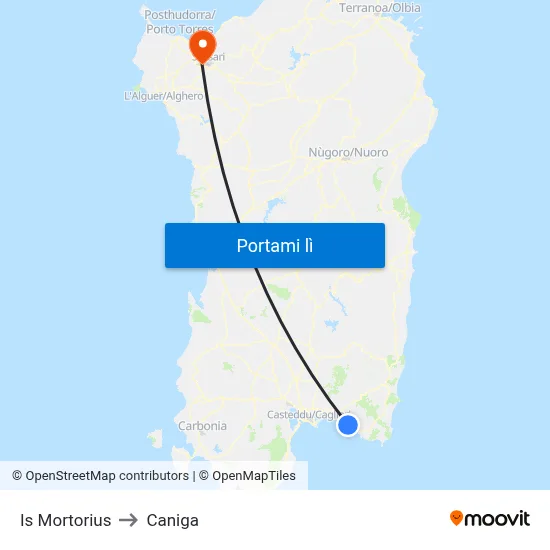 Is Mortorius to Caniga map