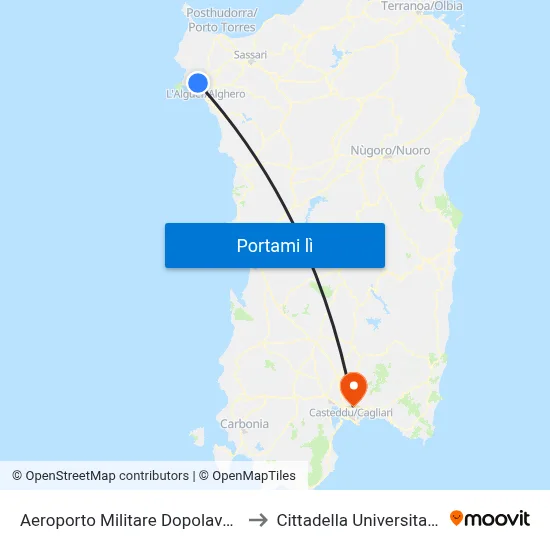 Aeroporto Militare Dopolavoro to Cittadella Universitaria map