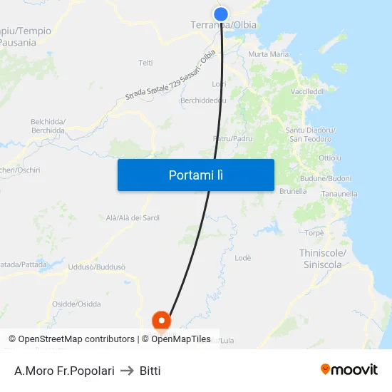 A.Moro Fr.Popolari to Bitti map