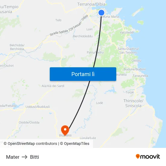 Mater to Bitti map