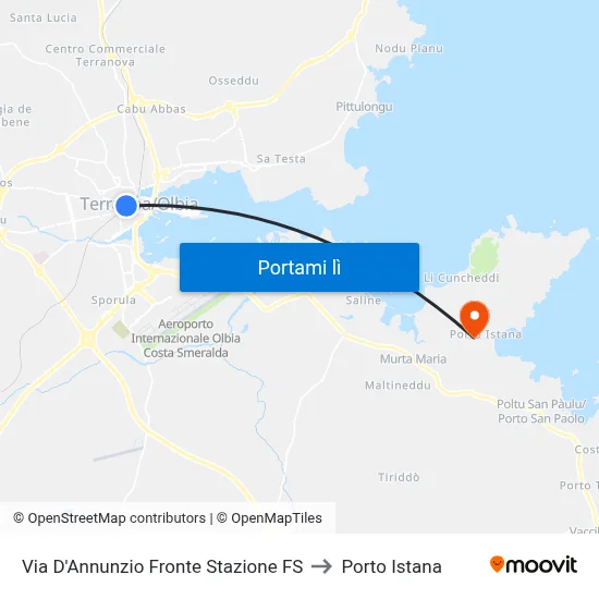 Via D'Annunzio Fronte Stazione FS to Porto Istana map