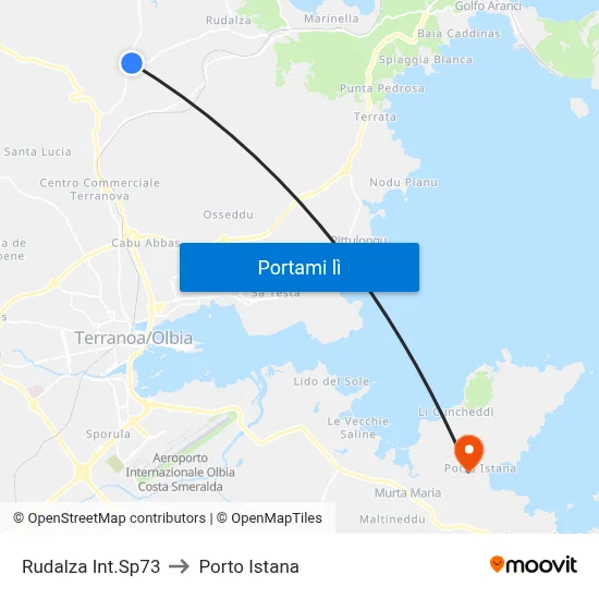 Rudalza Int.Sp73 to Porto Istana map