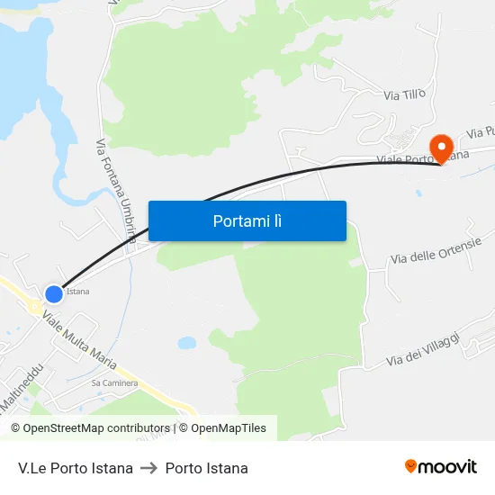 V.Le Porto Istana to Porto Istana map