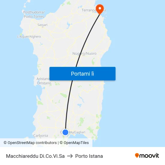 Macchiareddu Di.Co.Vi.Sa to Porto Istana map
