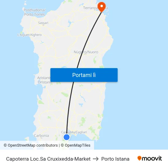 Capoterra Loc.Sa Cruxixedda-Market to Porto Istana map