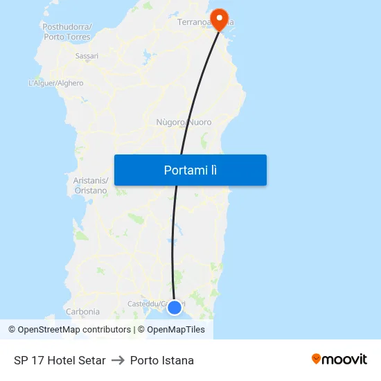 SP 17 Hotel Setar to Porto Istana map