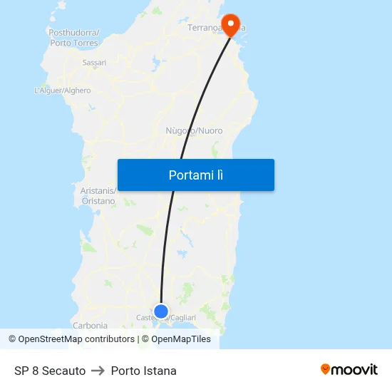 SP 8 Secauto to Porto Istana map
