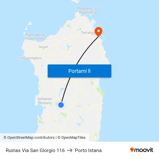 Ruinas Via San Giorgio 116 to Porto Istana map