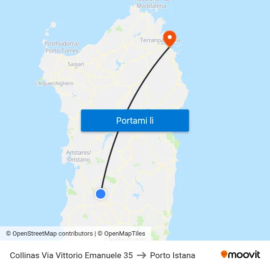 Collinas Via Vittorio Emanuele 35 to Porto Istana map