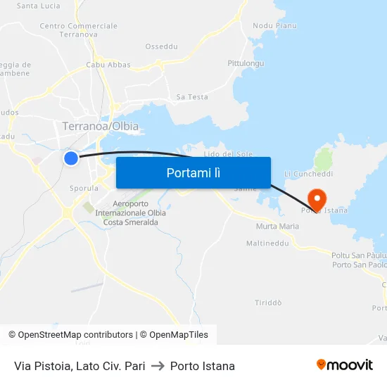 Via Pistoia, Lato Civ. Pari to Porto Istana map