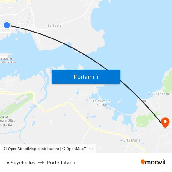 V.Seychelles to Porto Istana map