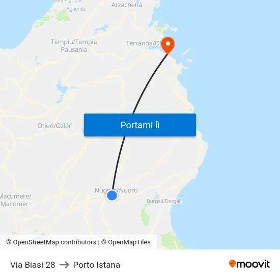 Via Biasi 28 to Porto Istana map