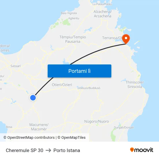 Cheremule SP 30 to Porto Istana map